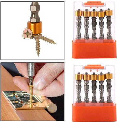 NITYA screw Bit 10Pcs Tighten The Screws Cross Batch Universal Magnetic Screwdriver Bit Set
