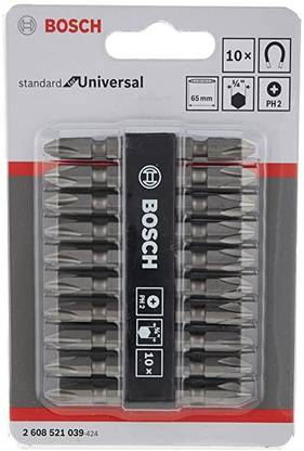 BOSCH 2608521039 BOSCH SCREW BIT SET OF 10 PH2 Screwdriver Bit Set