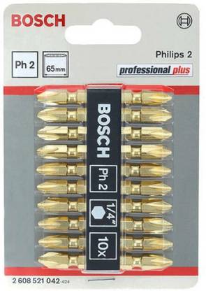 BOSCH 2608521041 BOSCH SCREW BITS PH2 45MM Screwdriver Bit Set