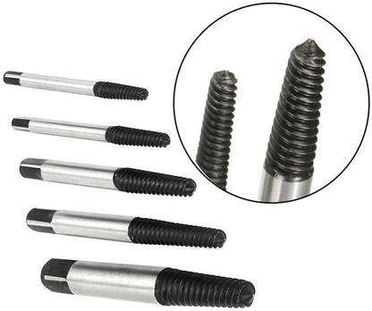 Lubaba 5Pcs Screw Extractor Screwdriver Drill Bits Set Broken Damaged Bolt Remover. with Plastic Box Screwdriver Bit Set