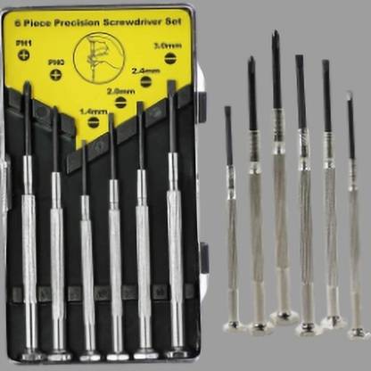 Justakeit 6Pc Mini Precision Screwdriver Set,6 Different Size Flathead and Phillips_135 Precision Screwdriver Set