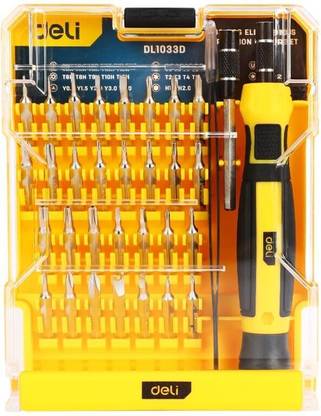 Deli 33 Pcs Precision Screwdriver Set with Magnetic Tip Cr-V Material Repair Tool Kit Precision Screwdriver Set