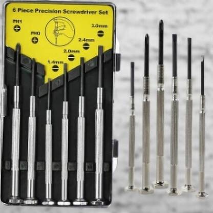 Justakeit 6Pc Mini Precision Screwdriver Set,6 Different Size Flathead and Phillips_286 Precision Screwdriver Set