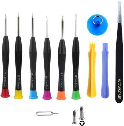 WOWSOME 9 in 1 Professional Cell Phone Screwdriver Set Repair Opening Tool Kit With Tweezer for Mobile Phone Precision Screwdriver Set