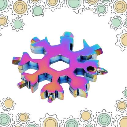 DeoDap Durable 18-in-1 Snowflake Multi-Tool – Opener, Screwdriver & Wrench Kit Combination Screwdriver