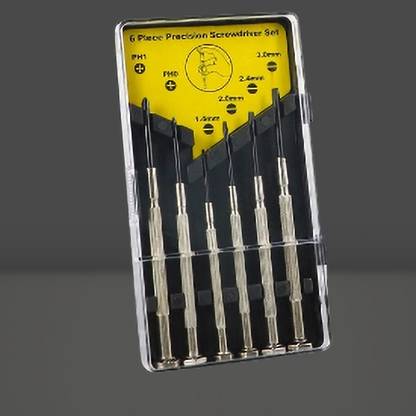 Justakeit 6Pc Mini Precision Screwdriver Set,6 Different Size Flathead and Phillips_158 Precision Screwdriver Set