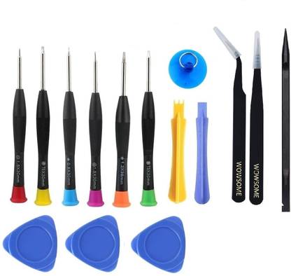 WOWSOME 6 in 1 Professional Screwdriver Set with tweezers and openers Mobile Repairing and Opening Tools Kit Precision Screwdriver Set