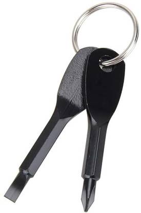 Kruvad 2 Pack Pocket Keychain Screwdriver, Mini Portable Keyring Screwdriver Set Standard Screwdriver Set