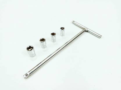 IKIS T Shaped Handle (8 inch) set with 1/4 drive 8mm, 9mm, 10mm and 11mm Ratchet Screwdriver Set