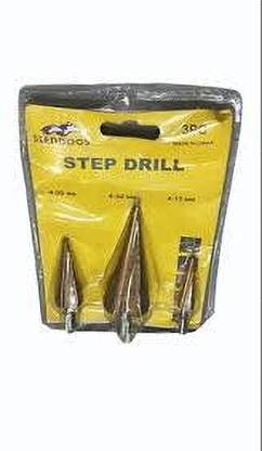 BEAUTYKINGDOM Stainless Steel Step Drill Bit Long Handle Screwdriver Set