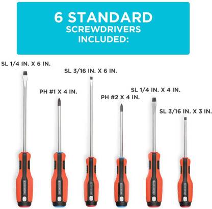 BEAUTYKINGDOM Precision Screw Driver Set(6Pcs) Combination Screwdriver Set