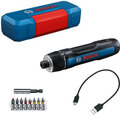 BOSCH GO 3 Cordless KIT, 2.0Ah Battery, Forward & Reverse Rotation, Standard Screwdriver Set