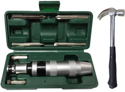 DUMDAAR new Professional Hand Impact Screwdriver 7 tools with 1pc Claw Hammer Impact Screwdriver Set