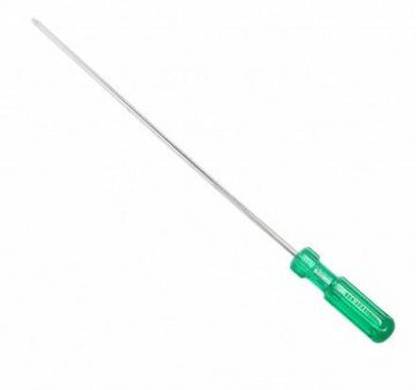 Crafts Export 833 Steel (4.0 x 0.6mm) Flat Tip Screw Driver (Green and Silver).. Long Handle Screwdriver
