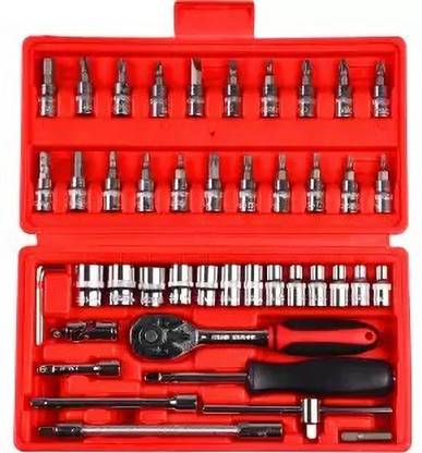 RACCOON SHOP 46 in 1 Pcs Tool Kit Screwdriver and Socket Set Multi Purpose Combination Screwdriver Set