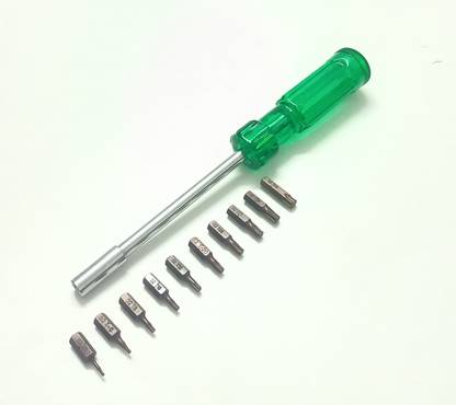 TOM Torx Bit Driver Set with 10 Hardened and Tempered Bits Taparia Combination Screwdriver Setÿÿ(Pack of 10)