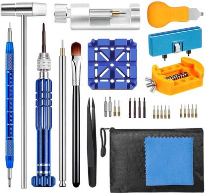 SERPLEX Watch Repair Kit Essential Tool Set for Battery Replacement and Strap Adjustment 7-piece Watch Repair Kit