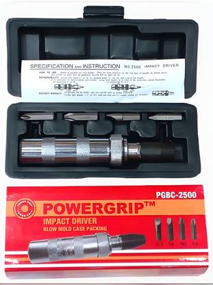 Gadariya King 5 pcs Set Pcs Impact Screwdriver Set Multi-Purpose Chrome Vanadium Steel Impact Screwdriver Set