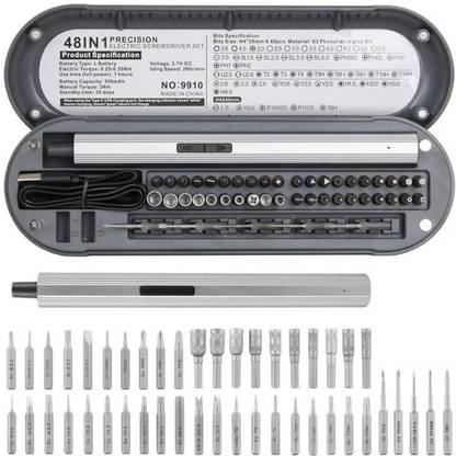 RuhZa 48 in 1 Electric Screwdriver Precision Set Power Tool Kit Rechargeable Wireless Precision Screwdriver Set