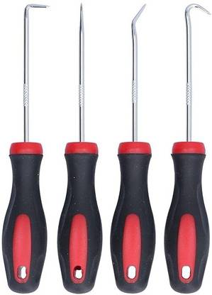 PKT 4Pcs Durable Car Hook Craft Hand Tools Oil Seal O-Ring Seal Remover Pick Set Standard Screwdriver Set