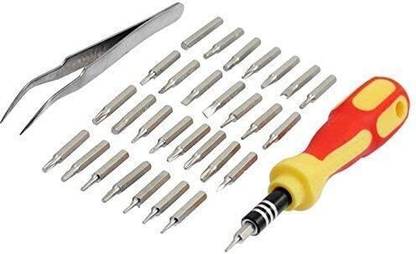 SP Electron Jackly Magnetic Screwdriver 31 in 1 Tool Kit - Yellow Standard Screwdriver Set