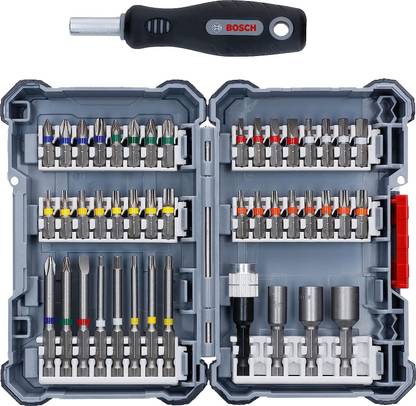 BOSCH Professional, Pick n Click Screwdriver Bit Set, 44 Pc Bits With Holder Standard Screwdriver Set