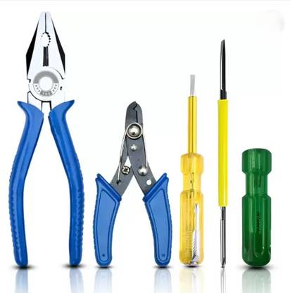 AMMK POWER TOOLS 4 IN 1 TOOL KIT PLIER/2 IN 1 SCREW DRIVER/WIRE CUTTER/TESTER FOR PROFESSIONAL Impact Screwdriver Set