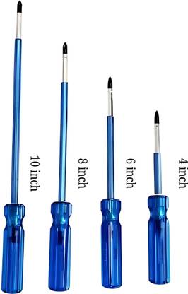 MECHTEC 4 Pcs Screw Driver Tools Kit set 2-in-1 Reversible Magnetic Hex With Sleeves Combination Screwdriver