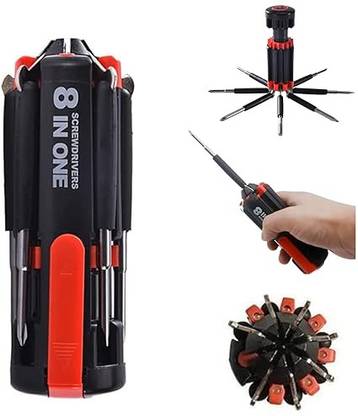 rvs trader 8 in 1 Screwdrivers with Worklight and Flashlight Long Handle Screwdriver Set