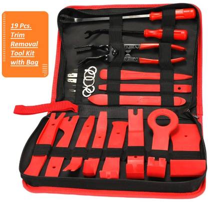TOM 19PCS Auto Trim Removal Tool Kit, Pry Tool Set, Car Panel Tool Stereo Removal Standard Screwdriver Set
