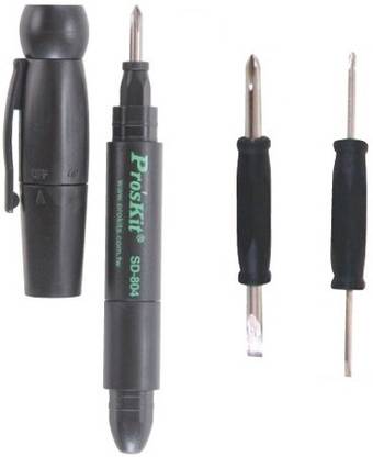 Proskit SD-804, 5-In-1 LED Screwdriver(Unit:50Pcs/Set) Standard Screwdriver