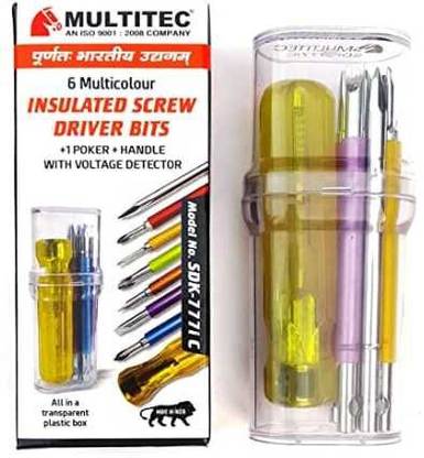 VTH Multitech 777i combination screwdriver set with multi colour bits Combination Screwdriver Set