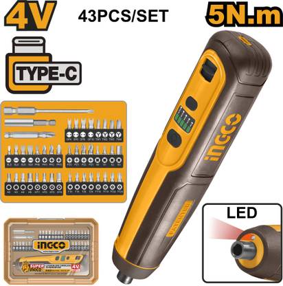 INGCO Ingco 4V Cordless screwdriver Combination Screwdriver Set