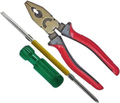 Inditrust new Heavy duty 1pc 8inch Plier with 1pc 2in1 Screwdriver Combination Screwdriver
