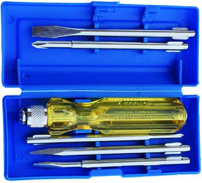 XTOOLS Xtool 5 IN 1 Neon Bulb (Yellow) Combination Screwdriver Set
