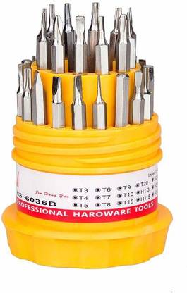 JACKLY Screwdriver Kit of 5 Bits and 1 Handle (Multipurpose Tool and Usage)23 Combination Screwdriver Set