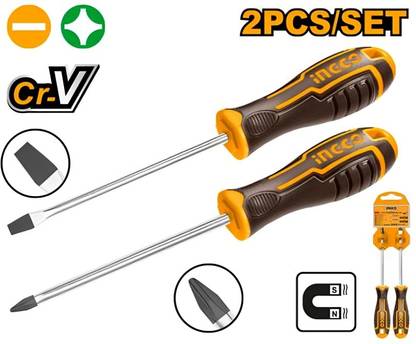 INGCO 2 Pcs screwdriver set Combination Screwdriver Set