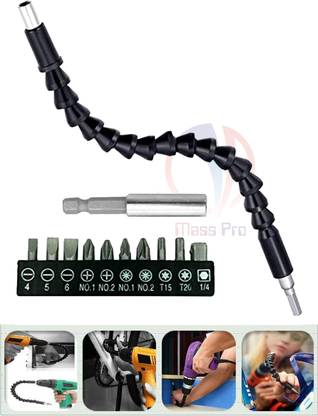 Mass Pro Flexible Shaft Connecting Holder & Screwdriver Nutdriver Set Standard Screwdriver Set