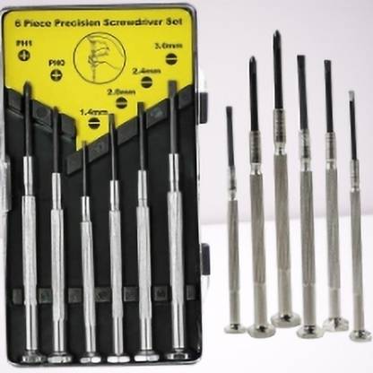 Justakeit 6Pc Mini Precision Screwdriver Set,6 Different Size Flathead and Phillips_269 Precision Screwdriver Set