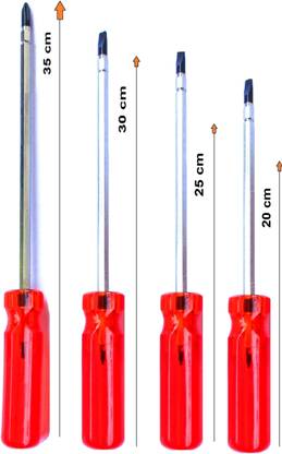 PRECISTO Gevolt 2-in-1 Magnetic Screw Drivers Pack of 4 Combination Screwdriver Set