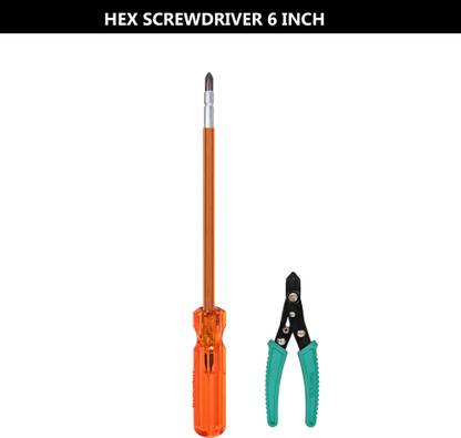 tHemiStO TH-T22 HEX Screwdriver with Wire stripper Combination Screwdriver