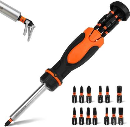 JITAHARAY 14-in-1 Magnetic Ratcheting Screwdriver Bit Set Ratchet Screwdriver Set