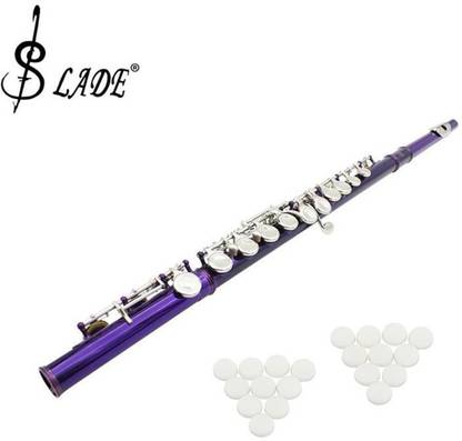 Lyla 1 Pieces 16 Holes C Key Split E mechanism Purple Flute with 20 Pieces Key Hole P Nickel Flute