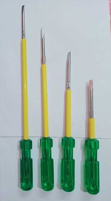 paliwalcreation 2 in 1 Reversible Screwdriver, Long Handle, Minus - Plus Tip, Combination S Standard Screwdriver Set