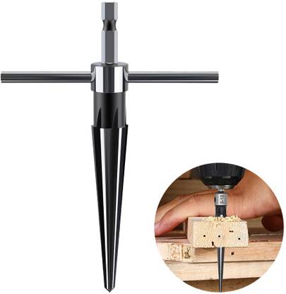 SERPLEX 2Pcs Tapered Hand Reamers 3 to 13mm T Handle Manual Reamer Tool with Hex Shank Standard Screwdriver Set