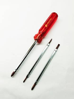 TOM Hardened and Tempered Chrome Vanadium 6-in-1 Multibit Reversible Standard Screwdriver Set