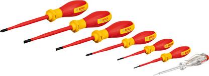 BOSCH 1600A02NF7 Professional VDE Insulated SL/PH Standard Screwdriver Set