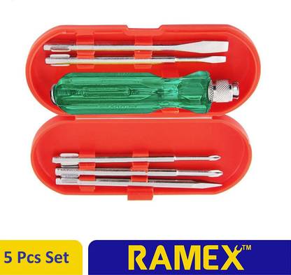 RAMEX screwdriver set, screwdriver set tools kit, screwdrivers tools 5 pc set with box Standard Screwdriver Set