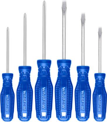 Wadfow 6 Pcs Screwdriver Set, Round Shank, Combination Screwdriver Set