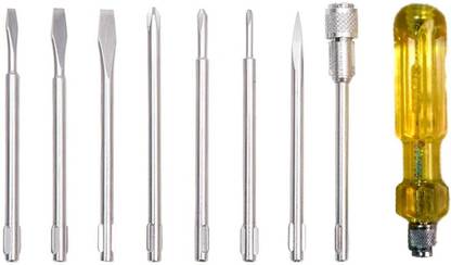 TATA AGRICO SDK002 | Rustproof Nickel Chrome Plating | Set of 8 Blades | Combination Screwdriver Set